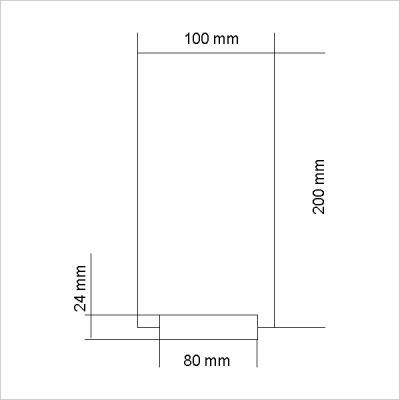Tuerschild Vitrum A aus Glas 200 100 mm